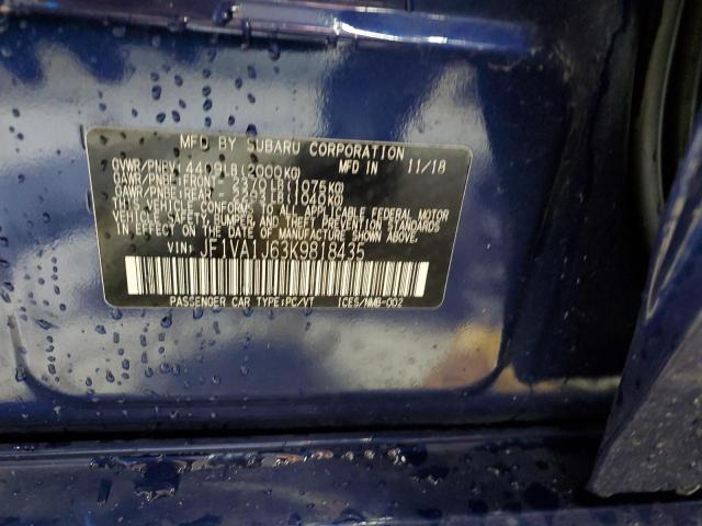 Photo 10 from auction – 2019 SUBARU WRX LIMITE with VIN JF1VA1J63K9818435