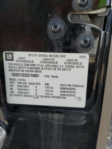 Photo 10 from auction – 2006 CHEVROLET 1500 SILVE with VIN 1GCEC19Z26Z150801