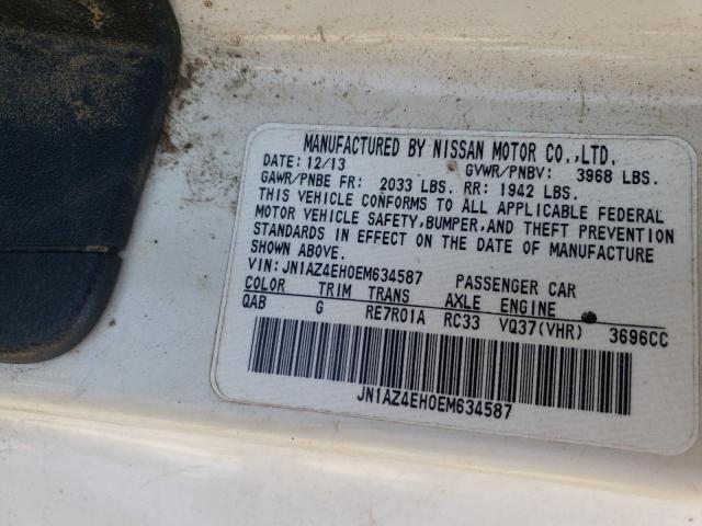 Photo 10 from auction – 2014 NISSAN 370Z BASE with VIN JN1AZ4EH0EM634587