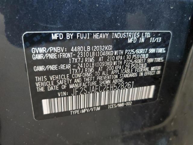 Photo 10 from auction – 2014 SUBARU FORESTER 2 with VIN JF2SJAEC2EH528261