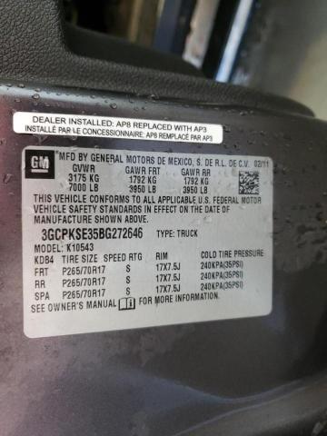 Photo 10 from auction – 2011 CHEVROLET SILVERADO with VIN 3GCPKSE35BG272646