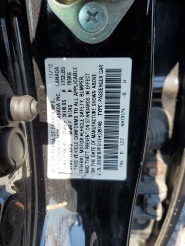 Photo 10 from auction – 2013 HONDA CIVIC LX with VIN 2HGFB2F51DH509746
