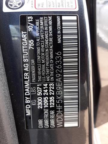 Photo 10 from auction – 2014 MERCEDES-BENZ E 350 with VIN WDDHF5KB9EA926336