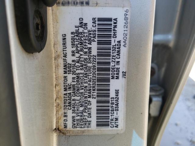 Photo 10 from auction – 2003 TOYOTA MATRIX/XR with VIN 2T1KR32E23C097222
