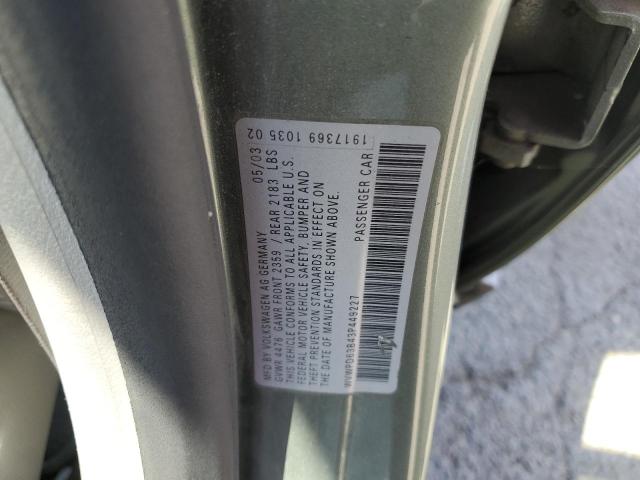 Photo 10 from auction – 2003 VOLKSWAGEN PASSAT with VIN WVWPD63B43P449227