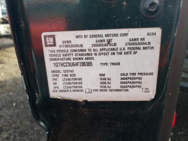 Photo 10 from auction – 2004 GMC SIERRA C25 with VIN 1GTHC23U64F206365