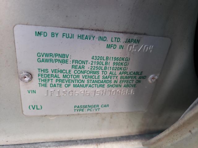 Photo 10 from auction – 2005 SUBARU FORESTER 2 with VIN JF1SG69675H709666