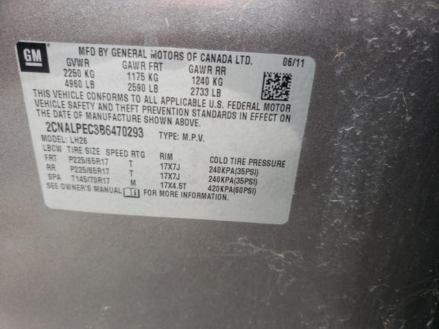 Photo 10 from auction – 2011 CHEVROLET EQUINOX LT with VIN 2CNALPEC3B6470293