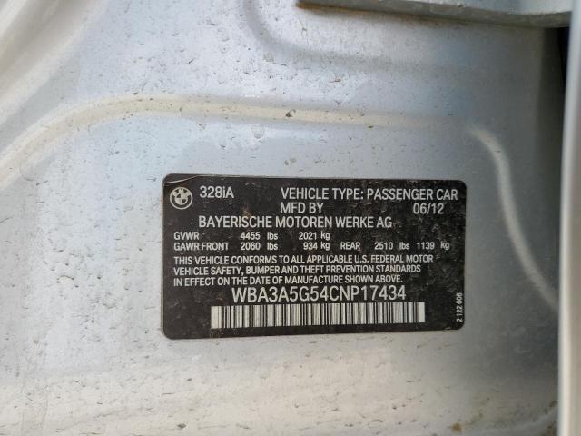 Photo 10 from auction – 2012 BMW 328 I with VIN WBA3A5G54CNP17434