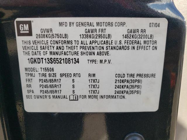 Photo 10 from auction – 2005 GMC ENVOY with VIN 1GKDT13S652108134
