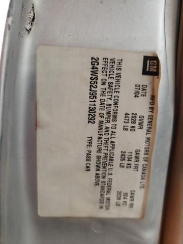Photo 10 from auction – 2005 BUICK CENTURY CU with VIN 2G4WS52J951130292