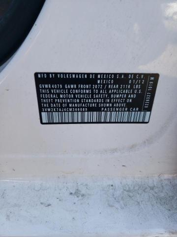 Photo 10 from auction – 2012 VOLKSWAGEN JETTA BASE with VIN 3VW2K7AJ4CM366089