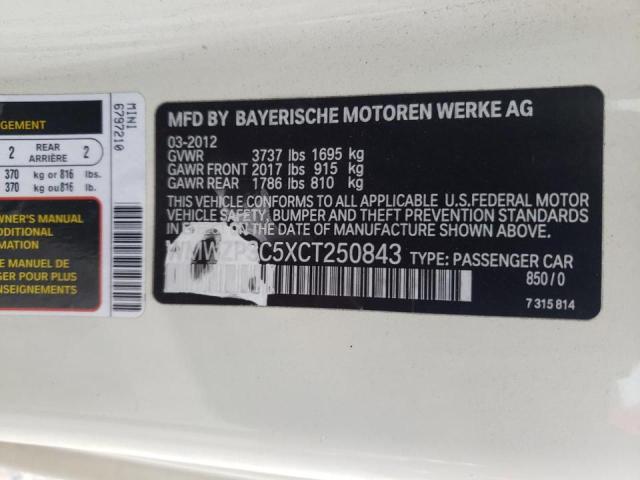 Photo 10 from auction – 2012 MINI COOPER S with VIN WMWZP3C5XCT250843