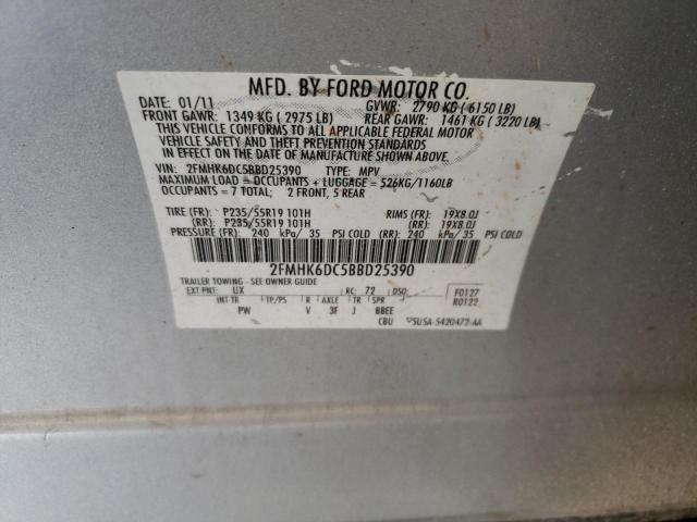 Photo 10 from auction – 2011 FORD FLEX LIMIT with VIN 2FMHK6DC5BBD25390