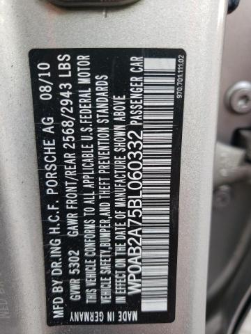 Photo 10 from auction – 2011 PORSCHE PANAMERA S with VIN WP0AB2A75BL060332