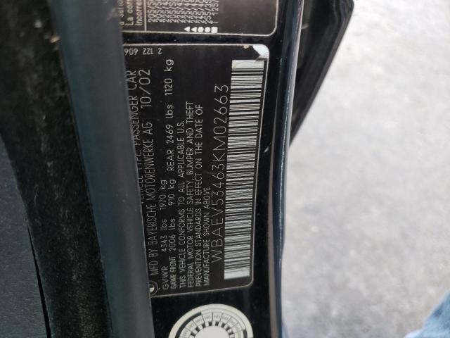 Photo 10 from auction – 2003 BMW 3 SERIES with VIN WBAEV53463KM02663