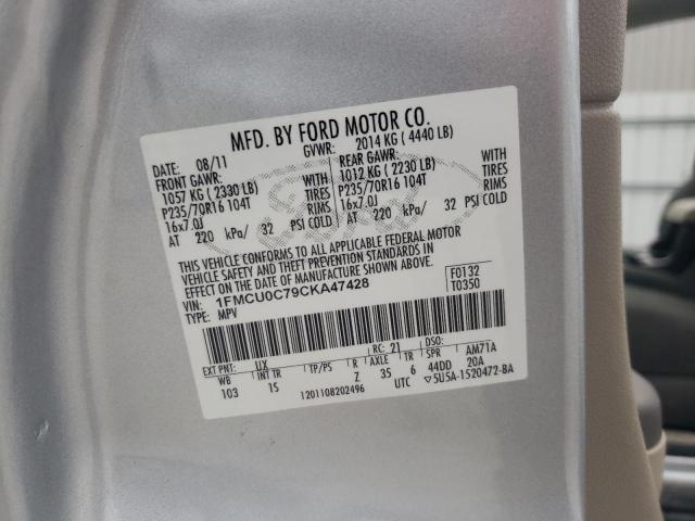 Photo 10 from auction – 2012 FORD ESCAPE XLS with VIN 1FMCU0C79CKA47428