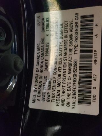 Photo 10 from auction – 2016 HONDA CIVIC EX with VIN 2HGFC2F8XGH522880