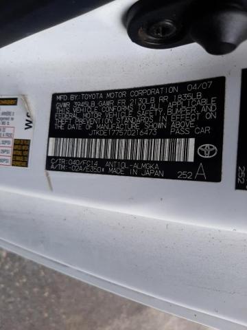 Photo 10 from auction – 2007 TOYOTA SCION TC with VIN JTKDE177570216473