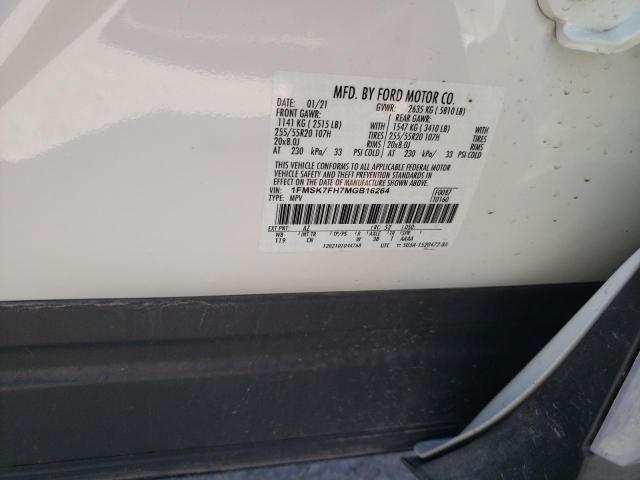 Photo 10 from auction – 2021 FORD EXPLORER L with VIN 1FMSK7FH7MGB16264