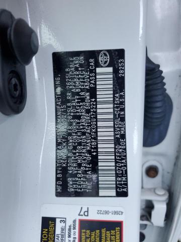 Photo 10 from auction – 2016 TOYOTA CAMRY LE with VIN 4T1BF1FK0GU175224