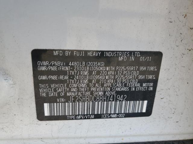 Photo 10 from auction – 2011 SUBARU FORESTER 2 with VIN JF2SHBDC8BH741942