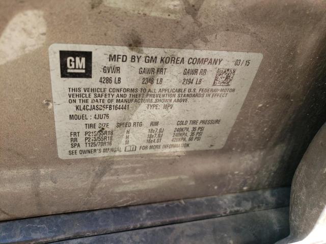Photo 10 from auction – 2015 BUICK ENCORE with VIN KL4CJASB6FB164441