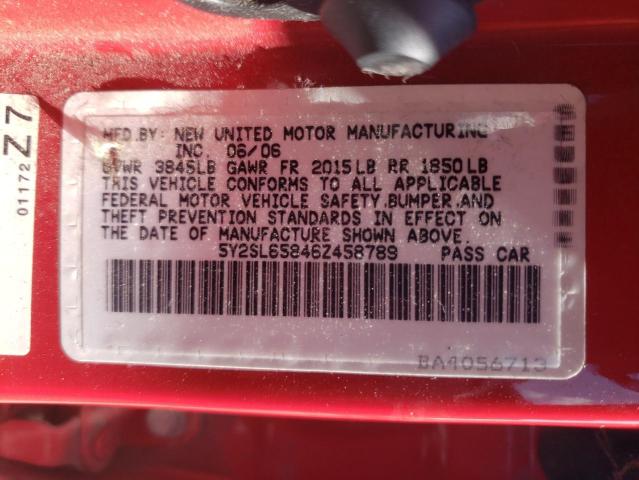 Photo 10 from auction – 2006 PONTIAC VIBE with VIN 5Y2SL65846Z458789