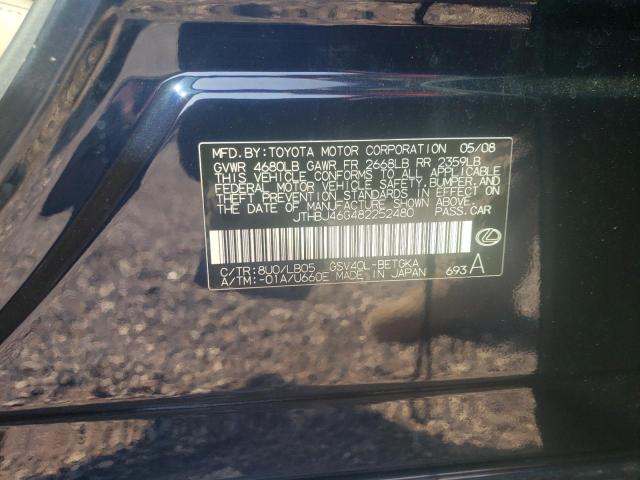 Foto 10 de la subasta – 2008 LEXUS ES 350 con VIN JTHBJ46G482252480