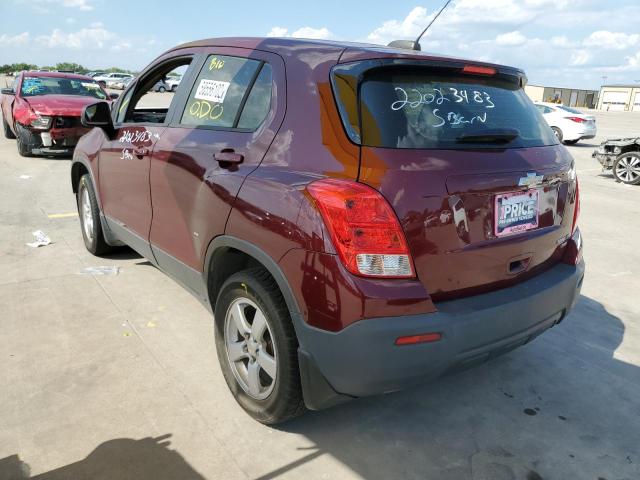 Photo 3 from auction – 2016 CHEVROLET TRAX LS with VIN 3GNCJNSB6GL245668