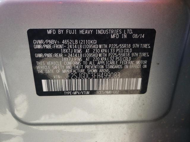 Photo 10 from auction – 2015 SUBARU FORESTER 2 with VIN JF2SJGDC3FH499083
