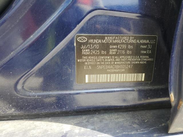 Photo 10 from auction – 2011 HYUNDAI SONATA GLS with VIN 5NPEB4AC1BH105247