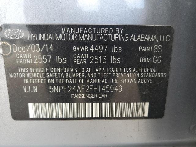 Photo 10 from auction – 2015 HYUNDAI SONATA SE with VIN 5NPE24AF2FH145949