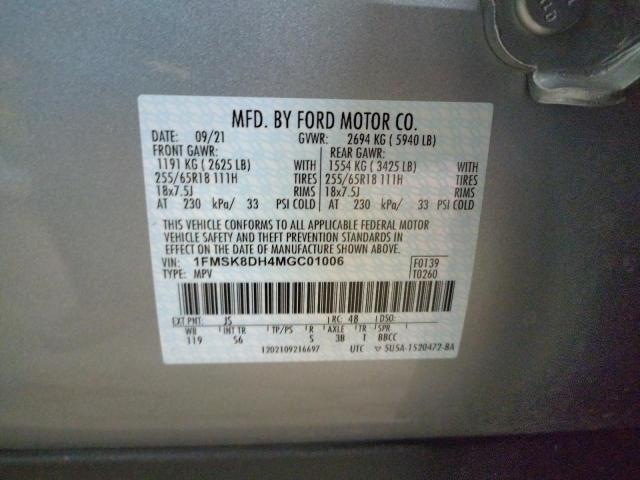 Photo 10 from auction – 2021 FORD EXPLORER X with VIN 1FMSK8DH4MGC01006