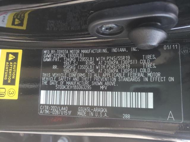 Photo 10 from auction – 2011 TOYOTA HIGHLANDER with VIN 5TDDK3EH1BS063295