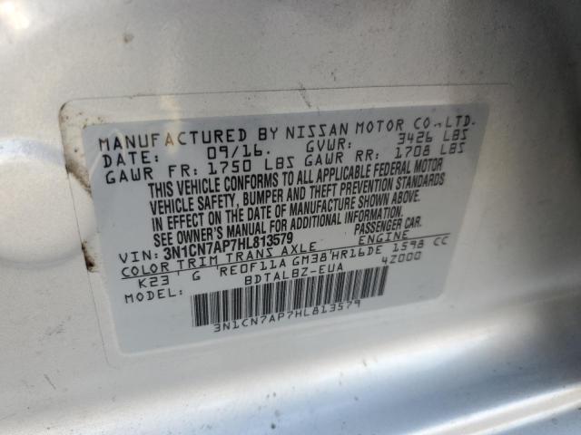 Photo 10 from auction – 2017 NISSAN VERSA S with VIN 3N1CN7AP7HL813579
