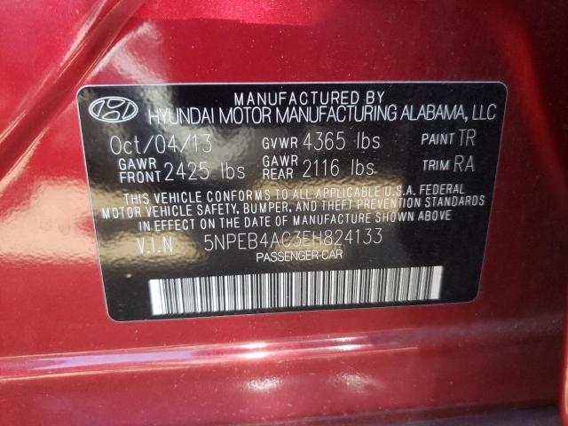 Photo 10 from auction – 2014 HYUNDAI SONATA GLS with VIN 5NPEB4AC3EH824133
