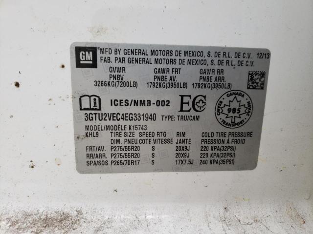 Photo 10 from auction – 2014 GMC SIERRA K15 with VIN 3GTU2VEC4EG331940