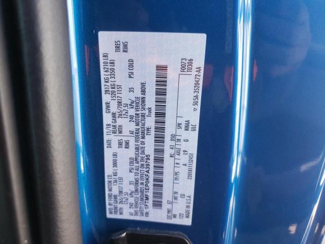 Photo 10 from auction – 2019 FORD F150 with VIN 1FTMF1EP0KFA39795