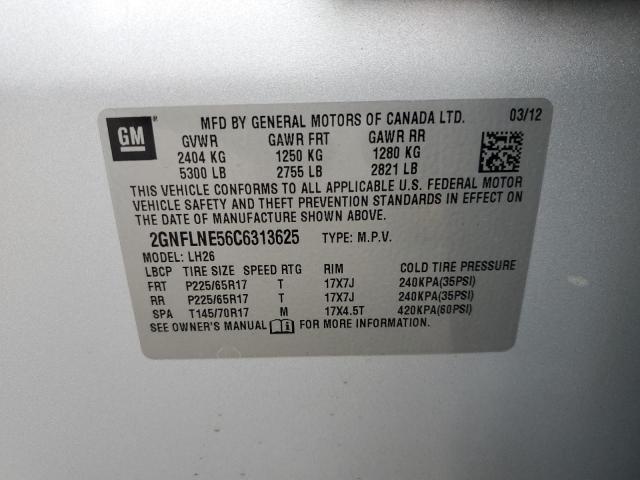 Photo 10 from auction – 2012 CHEVROLET EQUINOX LT with VIN 2GNFLNE56C6313625