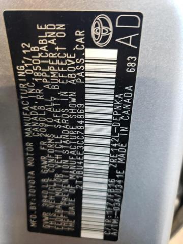 Photo 10 from auction – 2012 TOYOTA COROLLA BA with VIN 2T1BU4EE3CC784869