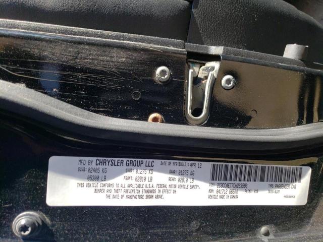 Photo 10 from auction – 2012 CHRYSLER 300C with VIN 2C3CCAET7CH263586