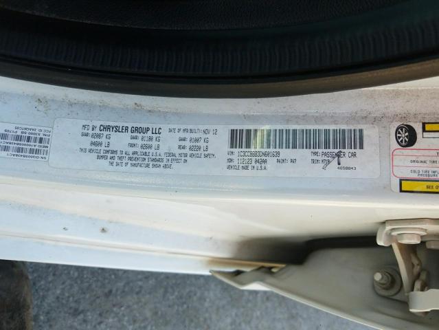 Photo 10 from auction – 2013 CHRYSLER 200 TOURIN with VIN 1C3CCBBB3DN601639