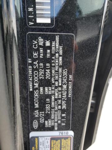 Photo 10 from auction – 2021 KIA FORTE FE with VIN 3KPF24AD1ME345385