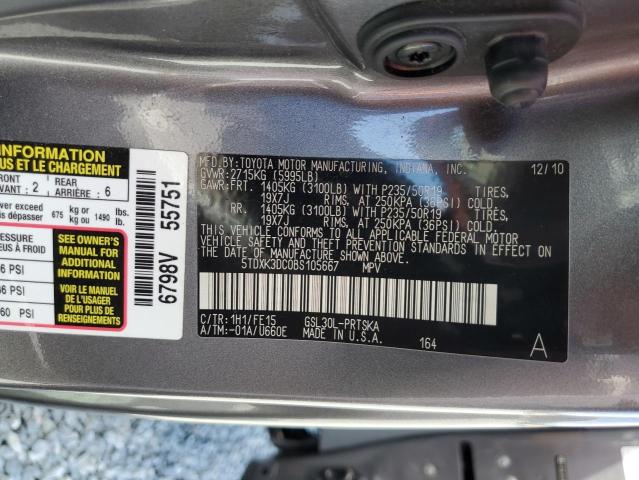 Photo 10 from auction – 2011 TOYOTA SIENNA SPO with VIN 5TDXK3DC0BS105667