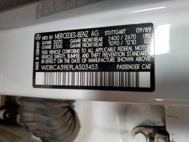 Photo 10 from auction – 1990 MERCEDES-BENZ 560 SEL with VIN WDBCA39E9LA503453