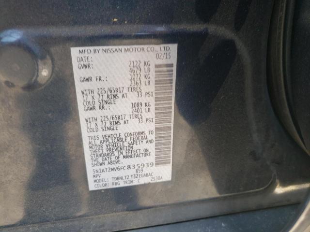 Photo 10 from auction – 2015 NISSAN ROGUE S with VIN 5N1AT2MV6FC835939