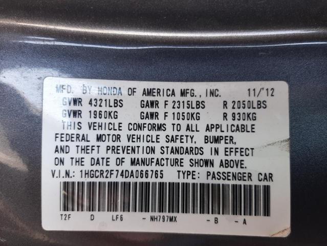 Photo 10 from auction – 2013 HONDA ACCORD EX with VIN 1HGCR2F74DA066765