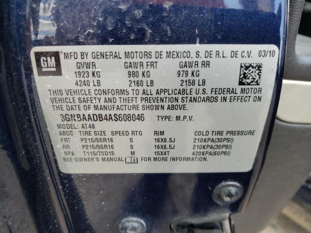 Photo 10 from auction – 2010 CHEVROLET HHR LS with VIN 3GNBAADB4AS608046