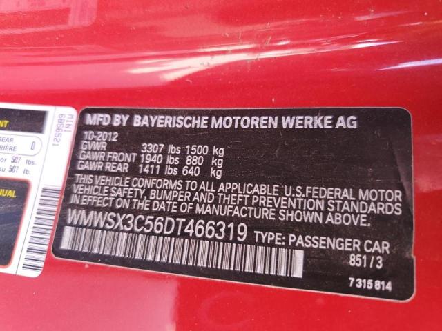 Photo 10 from auction – 2013 MINI COOPER COU with VIN WMWSX3C56DT466319